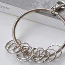 One PC Platinum 10 Loops Swivel Clasp Keyring Keychain A6896