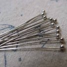 100 pcs Silvery Gray Ball End Headpin - 25G - 30mm A7287