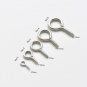 100 pcs White Gold Tone Screw Eye Pins 8mm/10mm/13mm/17mm/21mm No.2 5x10mm