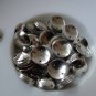 100 pcs of Silvery Gray Tone Brass Curved Disc Connectors 8mm A7697