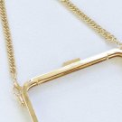 10mm Purse Frame Chain Antique Gold Flat Handbag Chain With Lobsters 170cm