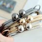 14 x 8cm ( 5 1/2"" x 3"") Purse Frame / Handle Purse Frame With Screws Gunmental