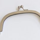 15.5cm Silver Purse Frame With Ball Head Kisslock Bag Hanger