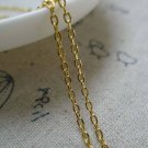 16ft (5m) Gold Textured Chain Oval Cable Link 1.5x2.2mm A5932