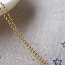 16ft (5m) Gold Tone Brass Bead Chain 1.2mm A3948