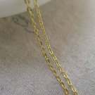 16ft (5m) Gold Tone Brass Flat Oval Cable Chain 1mm A7439