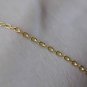 16ft (5m) Gold Tone Brass Textured Oval Cable Chain 1.5mm A9035