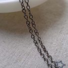 16ft (5m) Gunmetal Black Steel Oval Cable Chain Link 1.6mm A7229