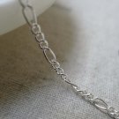 16ft (5m) of Silver Tone Brass Figaro Chain Link 2.5x6mm A6073