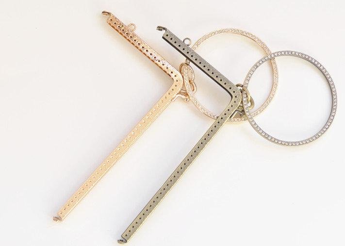 18.5cm Purse Frame Celephone Bag Purse Frame Bronze And Light Gold Bronze