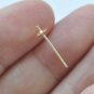 10 pcs Solid 925 Sterling Silver Ear Post with Cup Peg for Half Drilled Pearls 2.5mm Cup/12.5mmLong