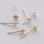 10 pcs Solid 925 Sterling Silver Ear Post with Cup Peg for Half Drilled Pearls 3mm Cup/13mm Length /