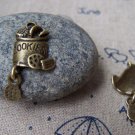 10 pcs of Antique Bronze Lovely Cookie Charms 11x24mm A2908