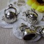 10 pcs of Antique Silver 3D Tea Kettle Tea Pot Charms 17x19mm A1293
