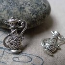 20 pcs of Antique Silver Tea Pot Charms Double Sided 11x17mm A5845