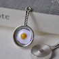 6 pcs Frying Pan Egg Pendants Antique Silver Cooking Charms A7873