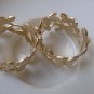 2 pcs Matte Gold Brass Oval Leaf Adjustable Rings A7167