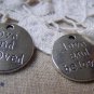 10 pcs Antique Silver Love And Be loved Round Charms 20mm A1329