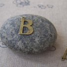 10 pcs of Antique Bronze Brass Alphabet Letter B Charms 9x15mm A2407
