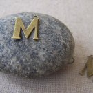 10 pcs of Antique Bronze Brass Alphabet Letter M Charms 10x15mm A2418