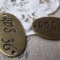 10 pcs of Antique Bronze Oval Connectors 21x35mm
