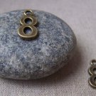 20 pcs Antique Bronze Arabic Figure Number 8 Eight Charms A1773