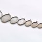20 pcs Antique Bronze Double Sided Round Cameo Base Setting Tray 10mm A5648