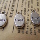 20 pcs of Antique Silver Trust Oval Tag Charms 8x15mm A3286