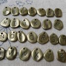 Irregular Alphabet Letter Antique Bronze Charms Set of 50 50 pcs Letter C
