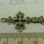 10 pcs Antique Bronze Flower Cross Pendants Charms A5840