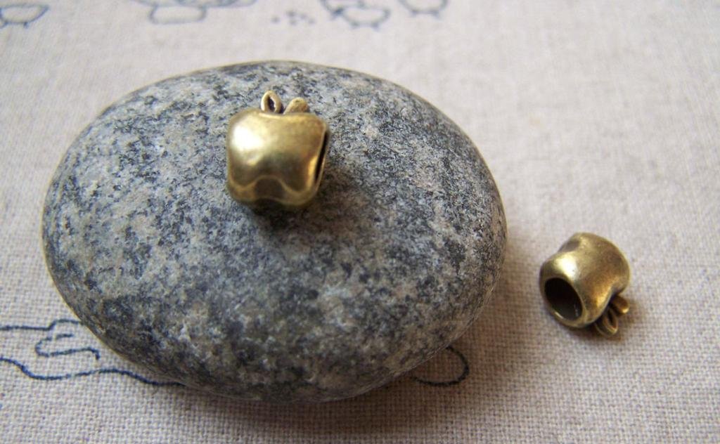 20 pcs Antique Bronze Smooth Apple Spacer Beads 7x8mm A5725