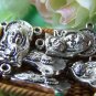10 pcs Antique Silver Nun Maria Three Loops Connectors A3550