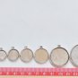 20 pcs Antique Silver Double Sided Round Cameo Base Setting Pendant Tray 16mm A314