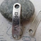 20 pcs Antique Silver Dream Curved Bracelet Connector 8x38mm A6673