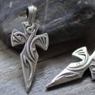 5 pcs Antique Silver Cross Pendants Abstract Charms A7846