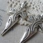 5 pcs Antique Silver Cross Pendants Abstract Charms A7846
