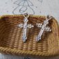 50 pcs of Silver Tone Cross Charms 11x21mm A6250
