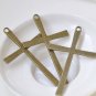 Antique Bronze Flat Cross Charm Pendants 36x60mm Set of 10 A8439