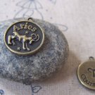 10 pcs Antique Bronze Aries Ram Constellation Charms Pendants A1935