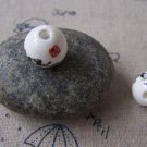 20 pcs Bamboo Chinese Ceramic Beads Round 12mm A5318