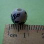 20 pcs Chinese Navy Blue Flower Ceramic Round Beads 10mm A1859