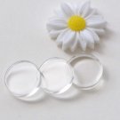 20 pcs Flat Glass Tiles Transparent Round Glass Cover Pendant Cabochon 25mm A8709