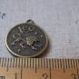 10 pcs Antique Bronze Leo Lion Constellation Round Charms A1939