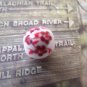 20 pcs Hand Painted Red Flower Chinese Ceramic Beads 8mm A568