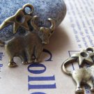 10 pcs Antique Bronze Taurus Bull Constellation Charms A2863