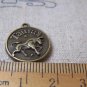 10 pcs Antique Bronze Taurus Bull Constellation Round Charms A1928