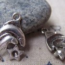 10 pcs Antique Silver Pisces Fish Constellation Charms 18x25mm A1145