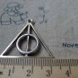 10 pcs Antique Silver Triangle Circle Geometric Charms 31x32mm A5516