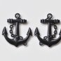 10 pcs Black Anchor Charms Nautical Pendants 27x31mm A8518