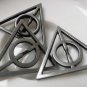 10 pcs Black Brushed Triangle Circle Geometric Charms 32x32mm A6874